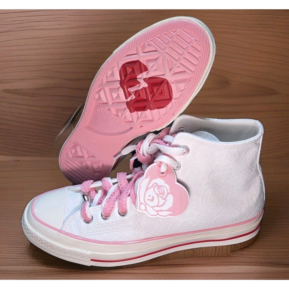 New Converse W Chuck 70 Rose Sneakers Shoes Vintage White A14798C US Size 10.5